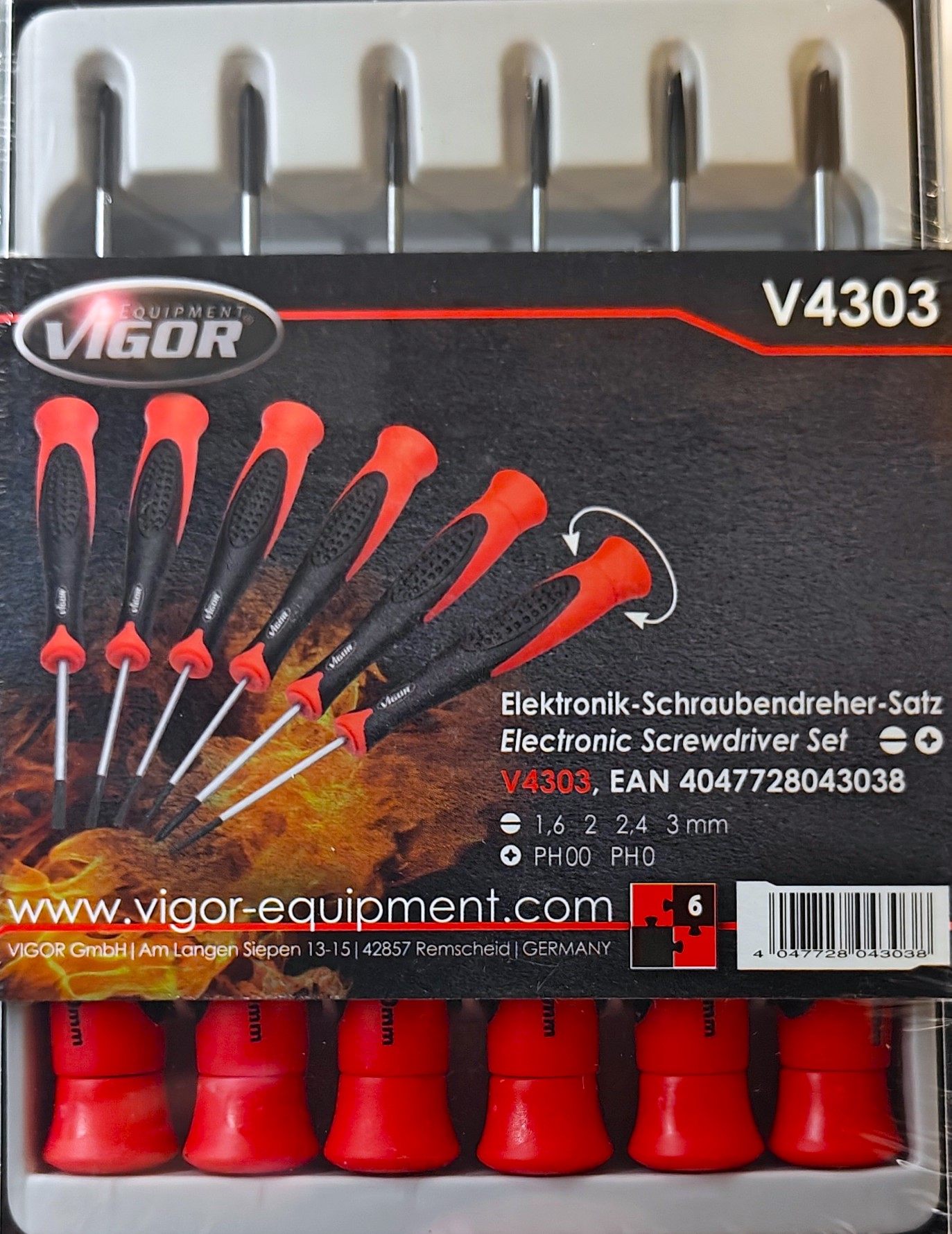 ELEKTRONIIKKARUUVITALTTASARJA 6 OS. VIGOR L. V4303