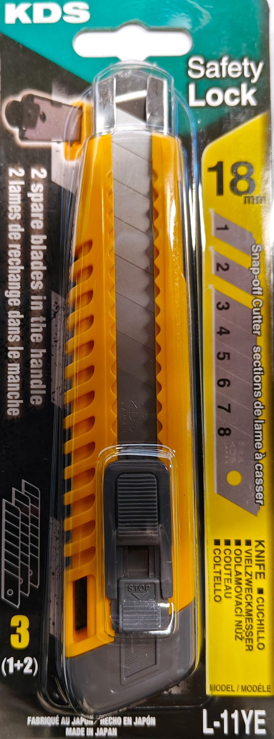 KATKOTERÄVEITSI KDS 18MM SAFETY LOCK L-11YE